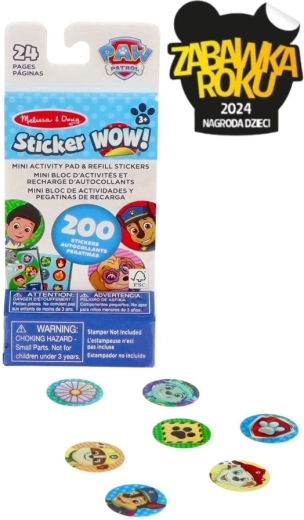 Mini blok met stickers Paw Patrol – aanvulling Sticker WOW! - 1 stuk