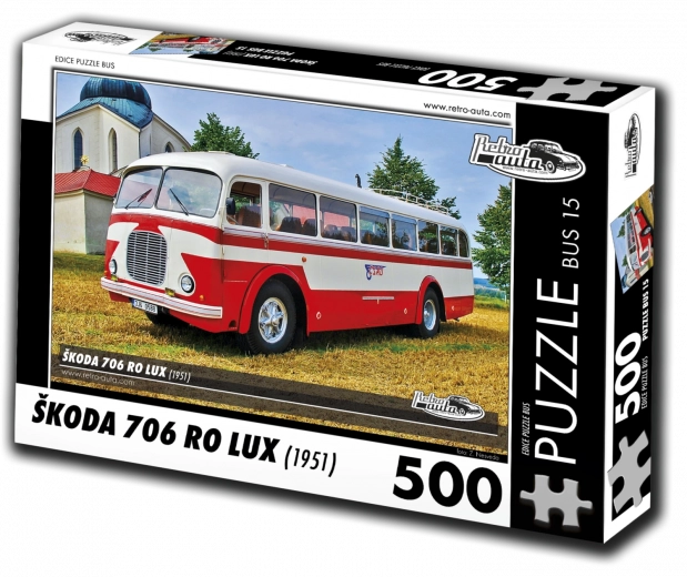 Puzzel retro auto’s – bus Škoda 706 RO Lux (1951) 500 stukjes
