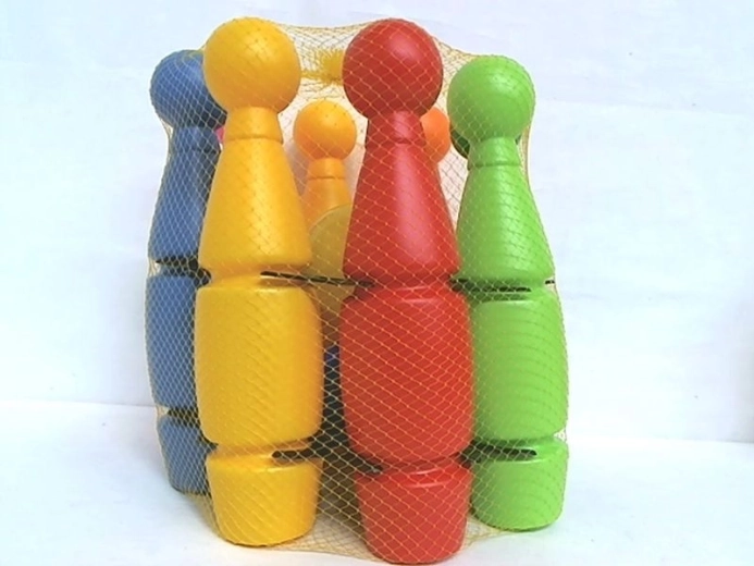 Kinderkegels (klein) in mandje