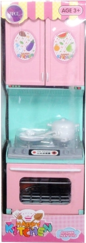 Kinderkeukentje met oven en accessoires, pastelkleuren