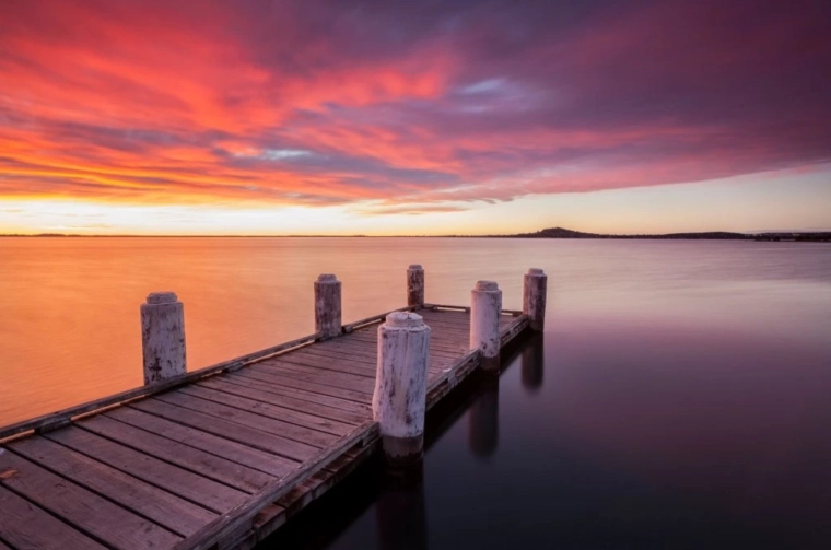 Diamond painting – steiger aan het Illawarra-meer 30 × 40 cm