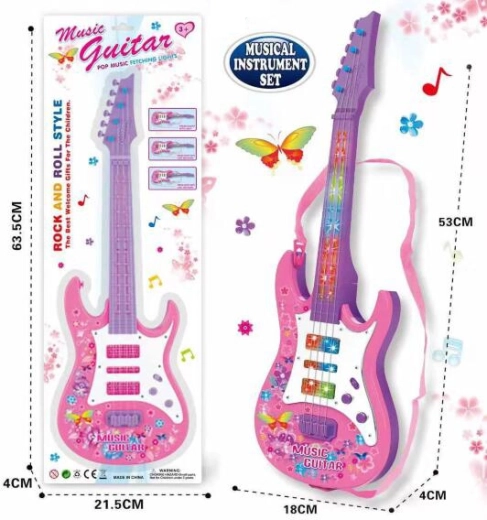 Kinder gitaar 53 cm met licht en geluid