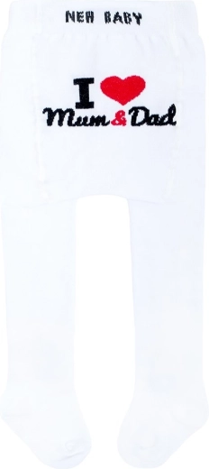 katoenen maillot New Baby wit I Love Mum and Dad (0–3 m)