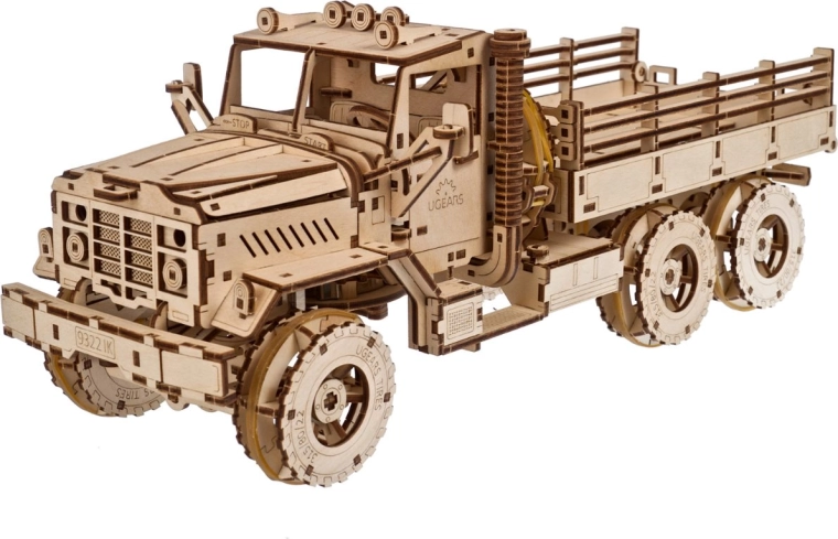 Houten 3D mechanische puzzel UGEARS Cargo-vrachtwagen