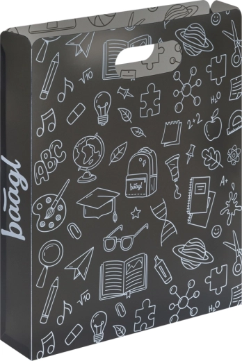 Baagl kunststof map voor schoolschetsen, grijs