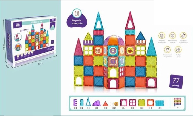 Magnetische 3D bouwset – 77 stuks