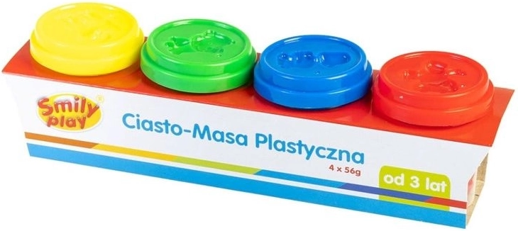 Boetseerklei in potjes (4 kleuren) SmilyPlay