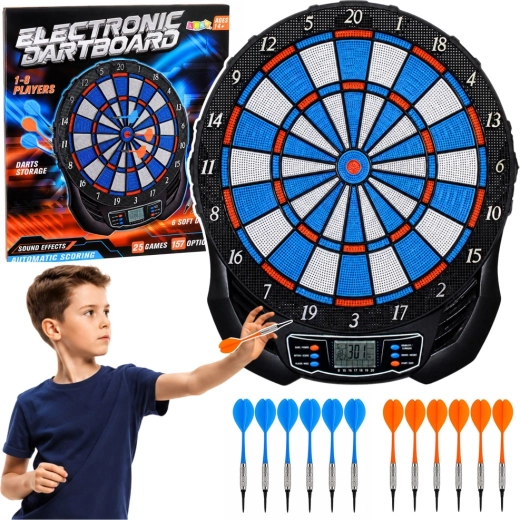 Elektronisch dartbord met LCD, 25 spellen en 176 varianten