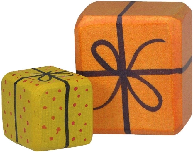 Holztiger houten figuur twee cadeaus - 1 stuk