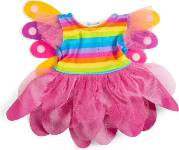 Bigjigs Toys regenboog feeënjurk met vleugels voor pop 34 cm