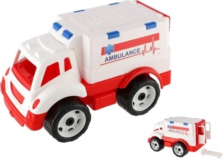 Kunststof ambulance met brancard en openslaande deuren TEKHNOK
