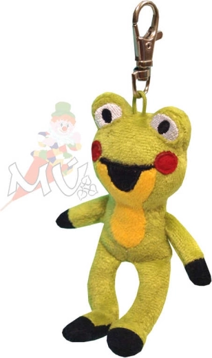 Moravská ústředna pluchen kikker met karabijnhaak 11 cm