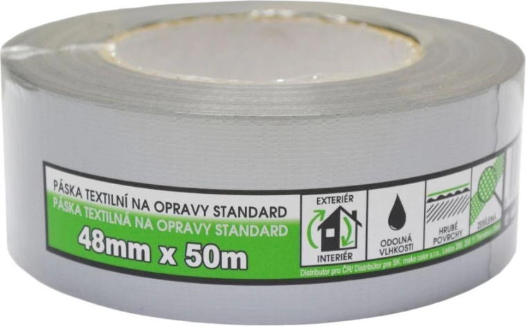 Universele zilveren tape 48 mm × 50 m