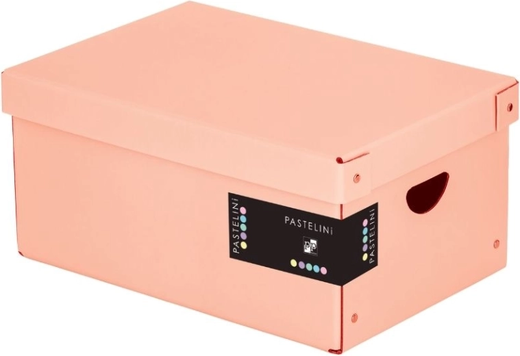 Grote gelamineerde doos PASTELINI in abrikooskleur