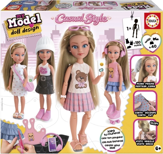 Educa My Model Doll Design creatieve set popontwerp casual stijl