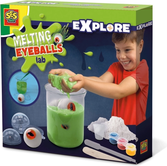 Slijmerig laboratorium met ogen