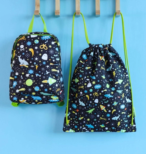 A Little Lovely Company sportzak voor kinderen met ruimtevaartmotief