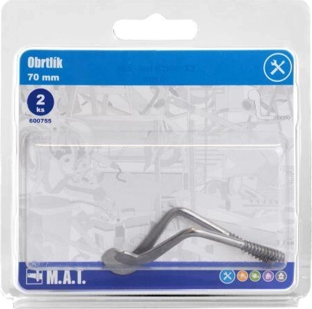 Draaiklink 70 mm glanzend (2 stuks)