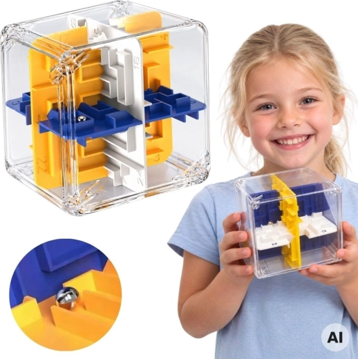 Woopie logisch spel 3D-doolhof met een knikker