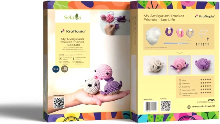 Sekoia Kraftopia haakset amigurumi-set zeedieren