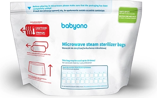BabyOno sterilisatiezakken voor magnetron, 5 stuks