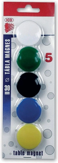 Magneten 30 mm, 5 stuks – kleurmix