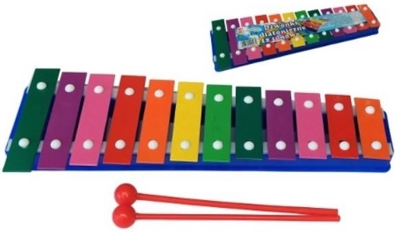 Kleurrijke kinder-cimbalen (xylofoon) 12 tonen