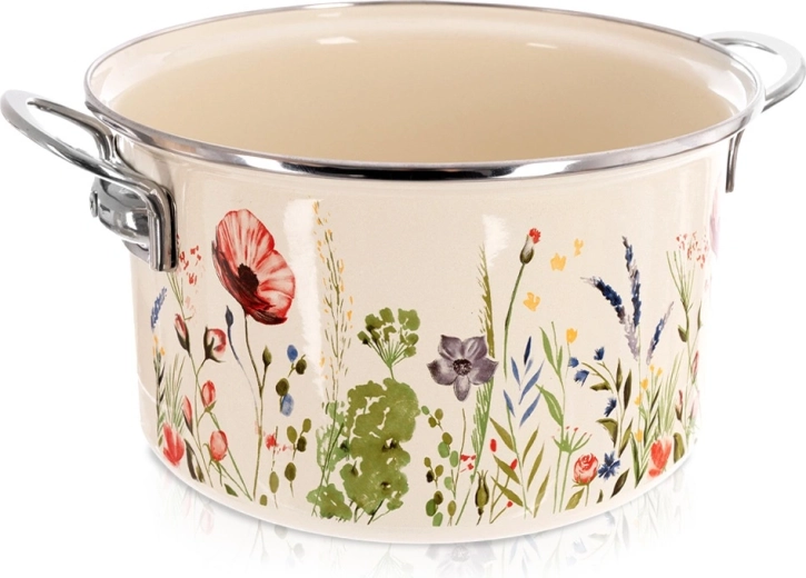 Crèmekleurige geëmailleerde pan Maki 26 cm, 6,5 l