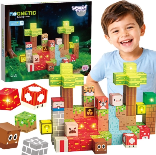 Woopie magnetische constructieblokjes bos 75 stuks