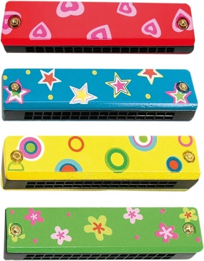 Kleurige harmonica