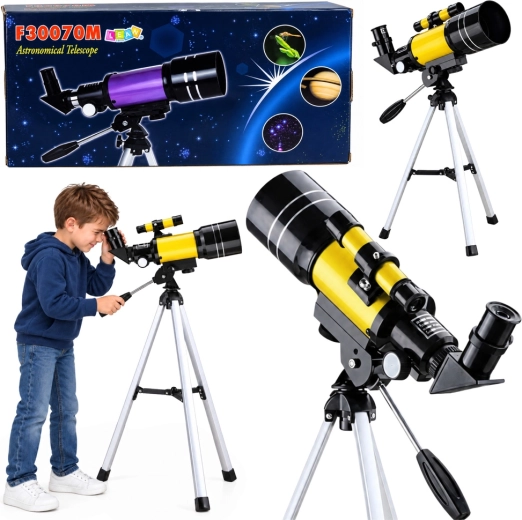 Astronomische kindertelescoop met statief en telefoonhouder