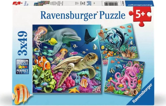 Puzzel Leven onder water 3x49 stukjes