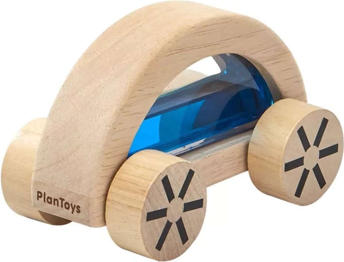 PlanToys houten autootje met water blauw - 1 stuk