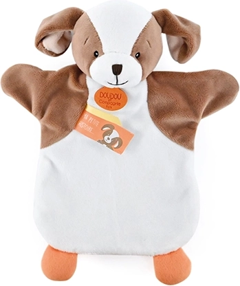 Pluchen handpop hondje 25 cm