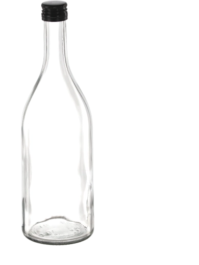 BDR-fles 500 ml met schroefdop Ø 25 (8 stuks)