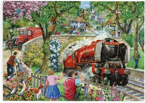 Puzzel Ochtendtrein, 500 extra grote stukjes