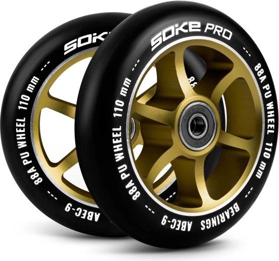 Wielen voor step 110 mm goud (2 stuks) SOKE