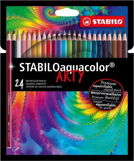 Set van aquarelpotloden Stabilo Aquacolor Arty 24 stuks