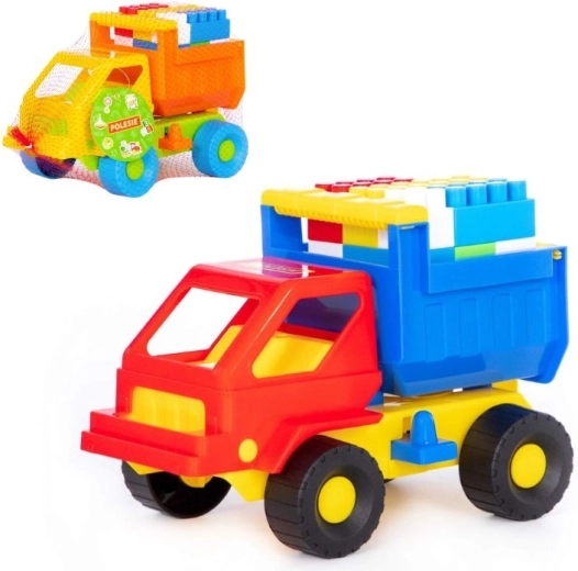 Bouwset vrachtwagen Kazimír met 18 blokken