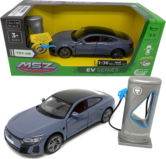 Metalen automodel 1:36 Audi e-tron GT met licht en geluid