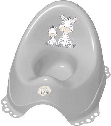 Maltex potje met antislip en muziek Zebra, grijs