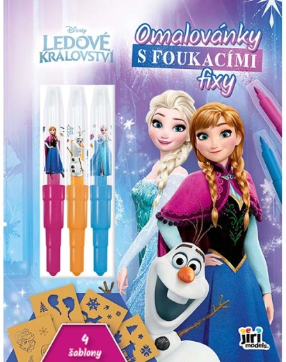 Kleurboek met blaaspennen Frozen IJskoningin