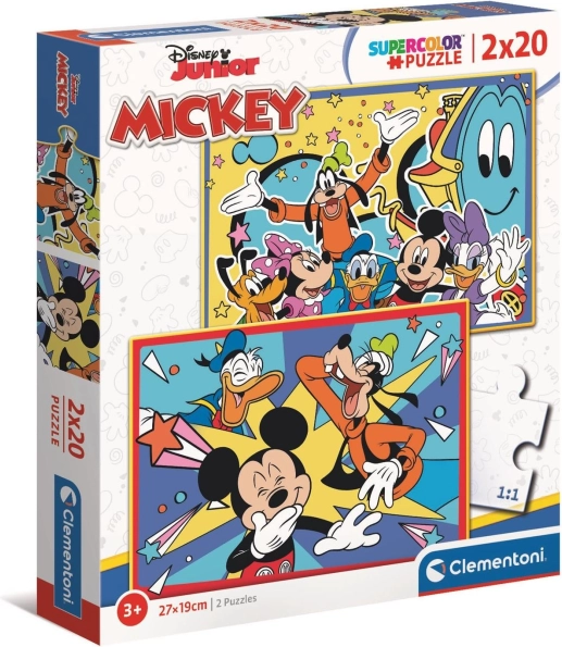 Clementoni puzzel Mickey en vrienden 2x20 stukjes