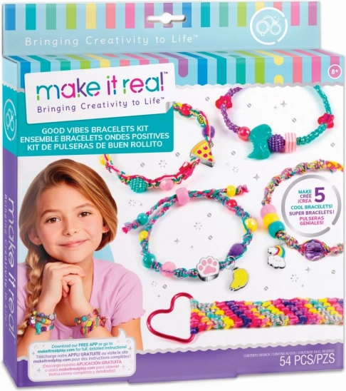 Make It Real set voor het maken van armbanden Good Vibes