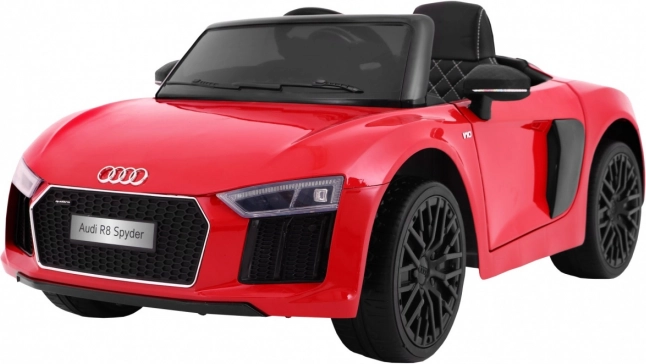 Elektrische kinderauto Audi R8 Spyder rood met lak en afstandsbediening