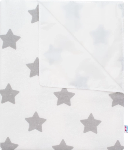 Waterdichte flanellen onderlegger NEW BABY sterretjes