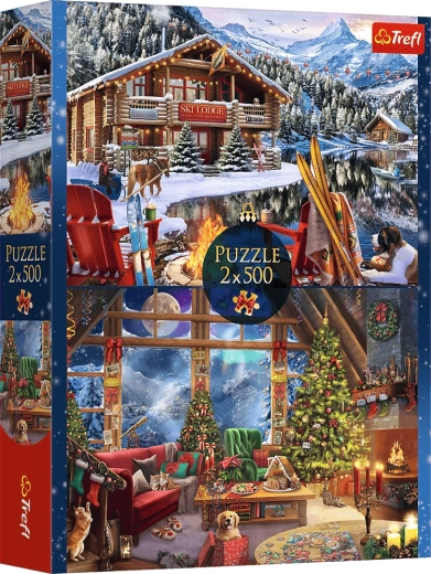 Trefl puzzel Kerst in de bergen 2×500 stukjes