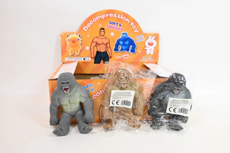 Rekbare gorilla antistress-figuur (mix kleuren)