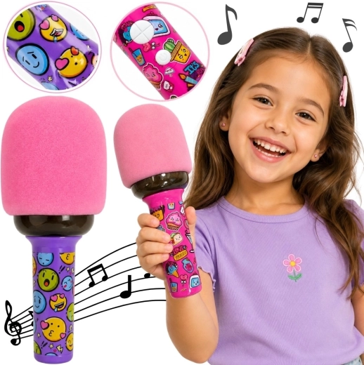 Woopie draadloze karaoke‑microfoon met Bluetooth‑speaker en LED‑verlichting voor kinderen
