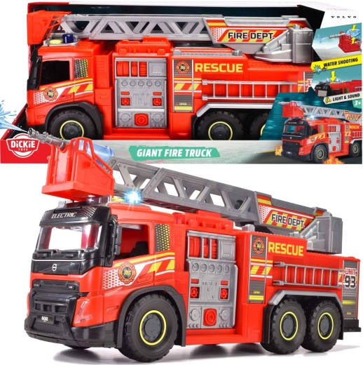 Dickie Toys grote Volvo SOS-brandweerwagen 57 cm